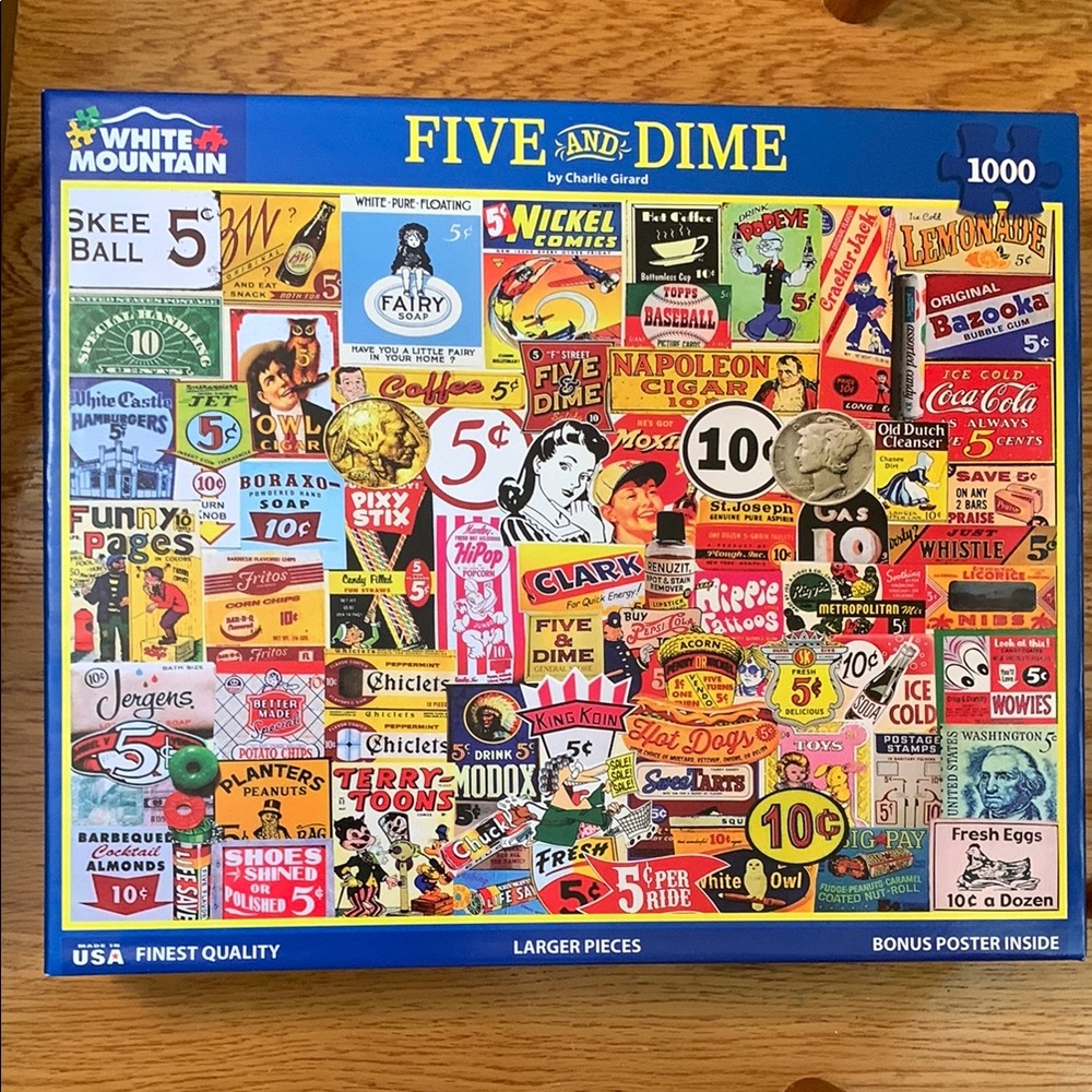 White Mountain Five and Dime Puzzle - Colorful